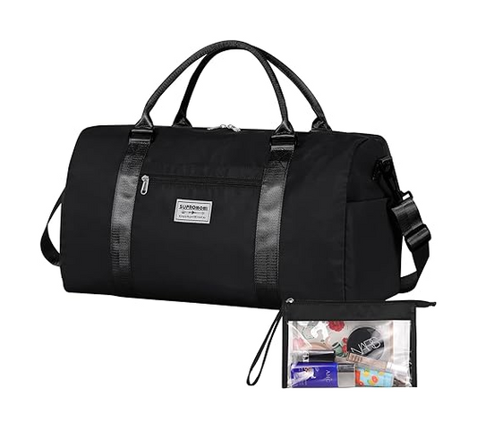 SUPROMOMI Large Travel Duffel Bag (Black)