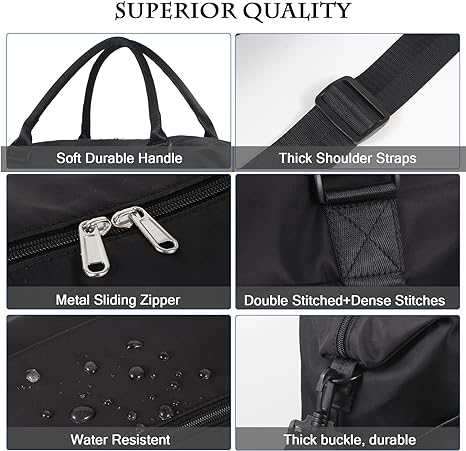 SUPROMOMI Travel Duffel Bag (Black)