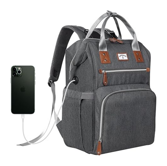 SUPROMOMI Diaper Bag Backpack (Gray)