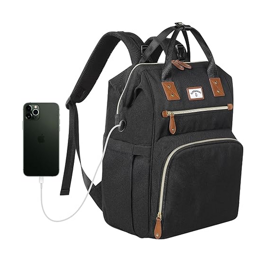 SUPROMOMI Diaper Bag Backpack (Black)